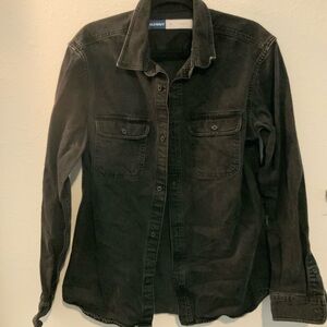 Old Navy Stone Washed Black Women's Medium Denim Shirt Jacket 2021